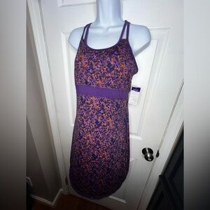 NWT Gaiam Women’s Medium Shine Street To Yoga Studio Dress Bra Purple Orange M